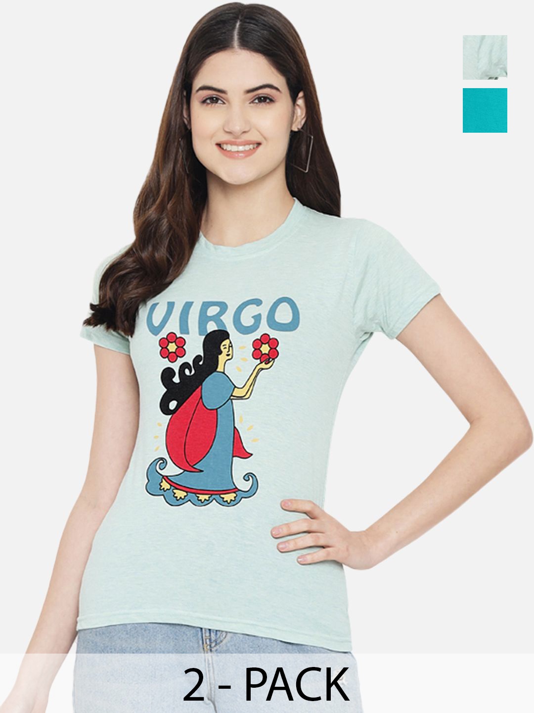 

Dreambe Women Typography Printed T-shirt, Multi