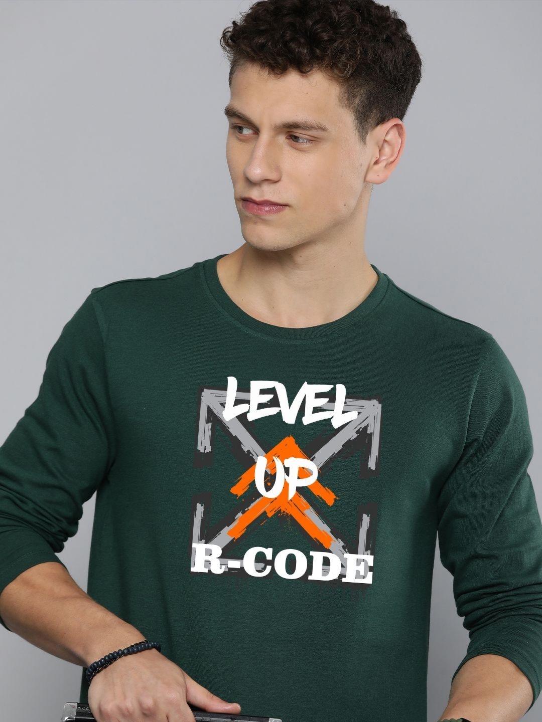 

R.Code by The Roadster Life Co. Men Printed T-shirt, Green