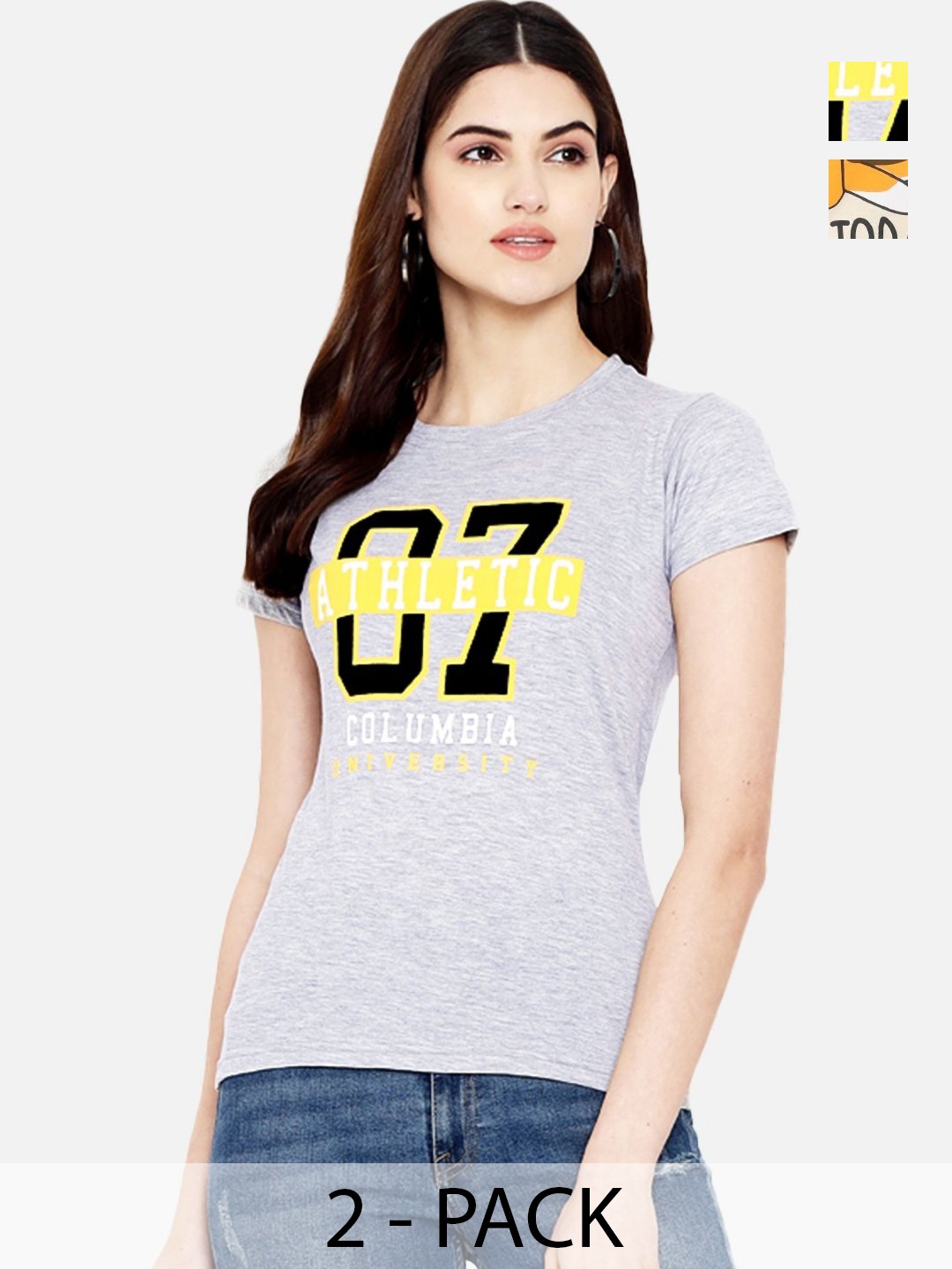 

Dreambe Women Typography Printed T-shirt, Multi