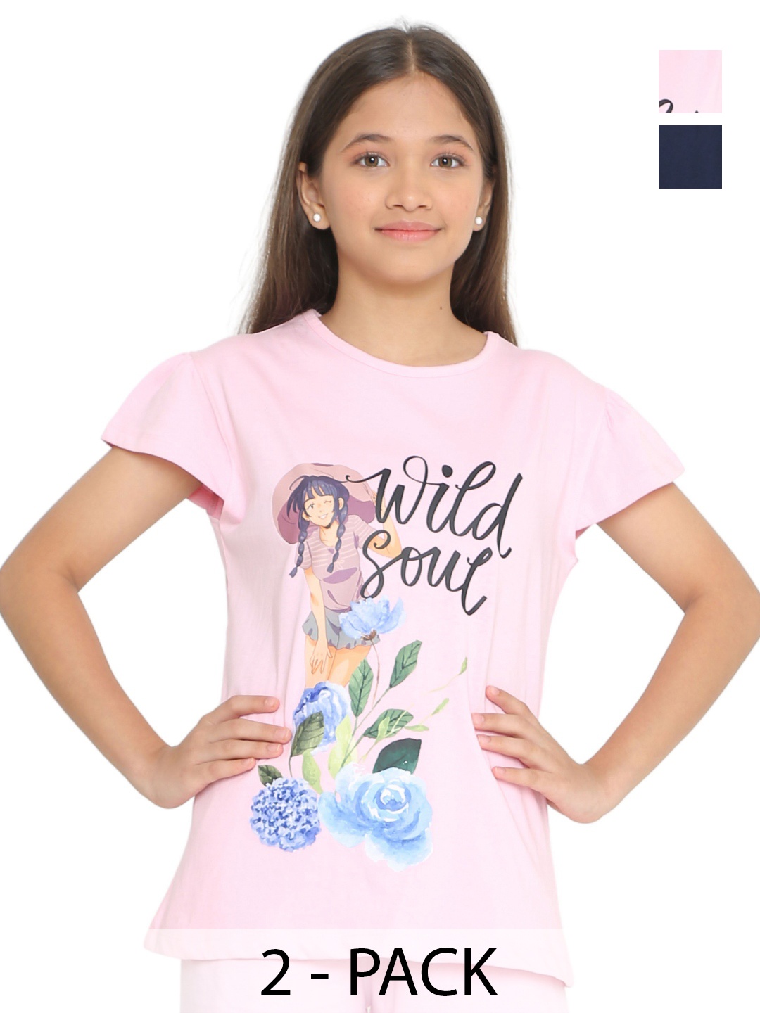 

TotzTouch Girls 2 Printed T-shirt, Magenta