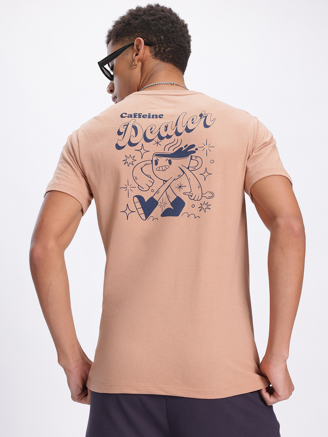 glitchez Graphic Printed Relaxed Fit T-shirt