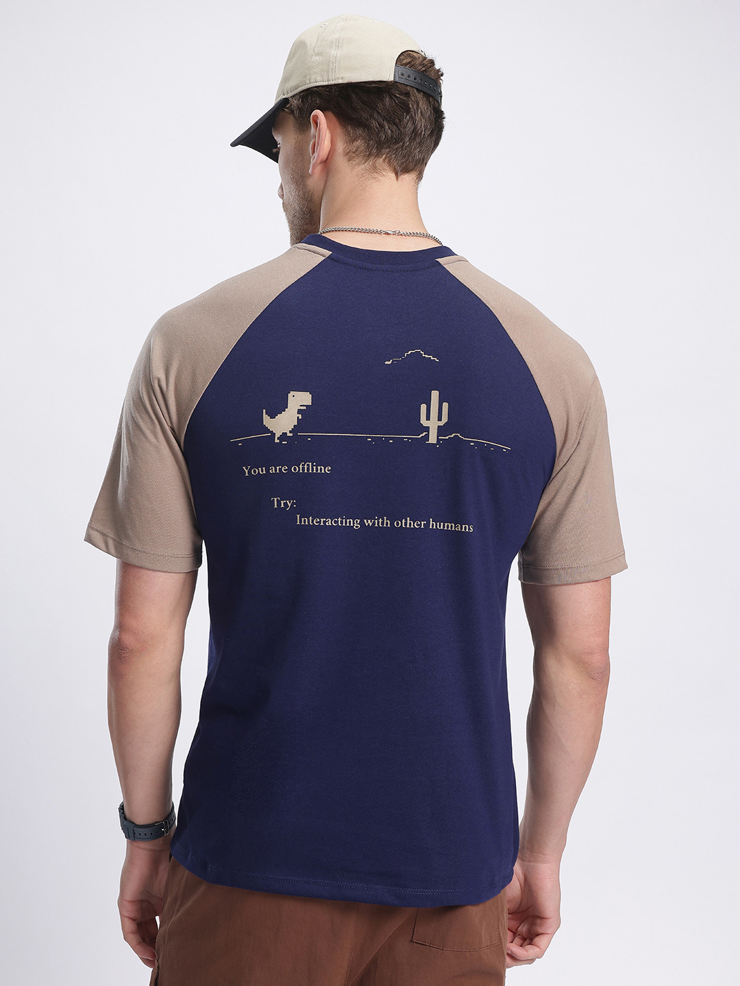 glitchez Typography Printed T-shirt