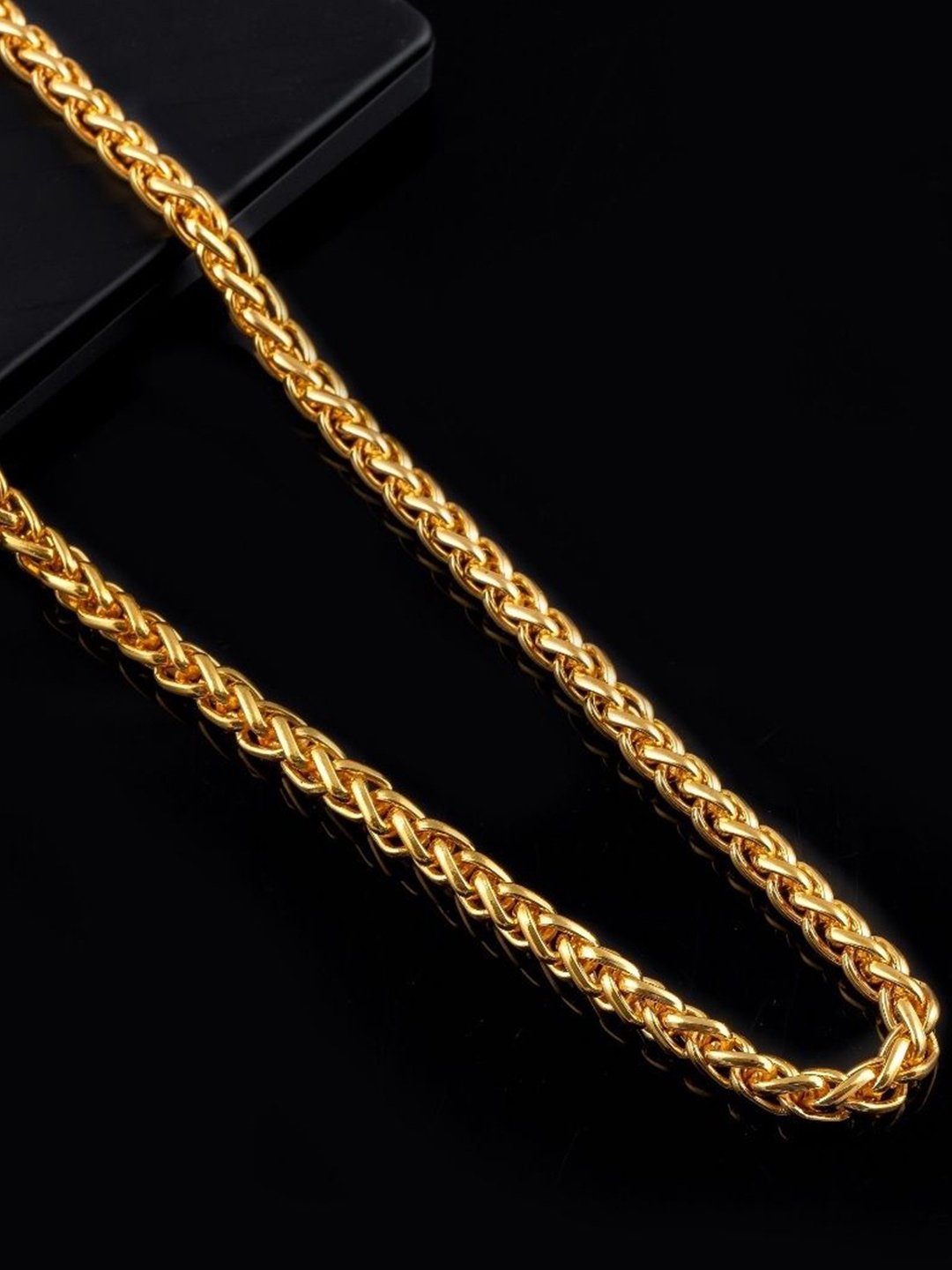 The Roadster Lifestyle Co. Men Gold-Plated Classic Wheat Chain