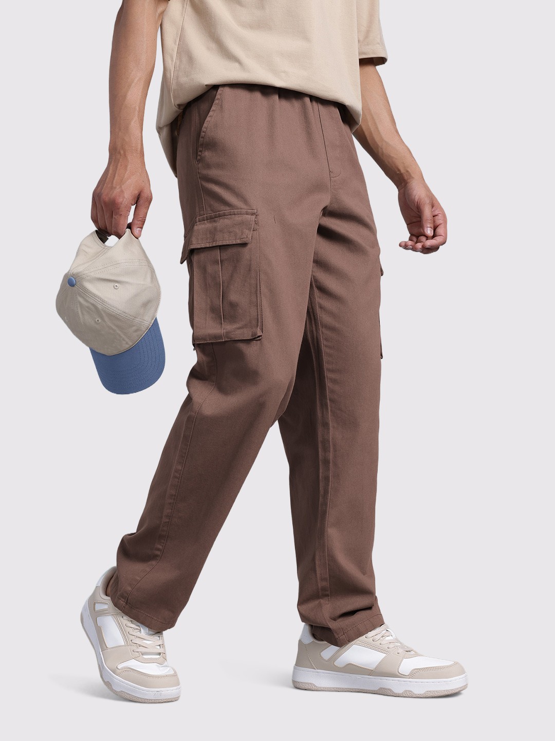The Roadster Life Co. Men Pure Cotton Relaxed Fit Cargos