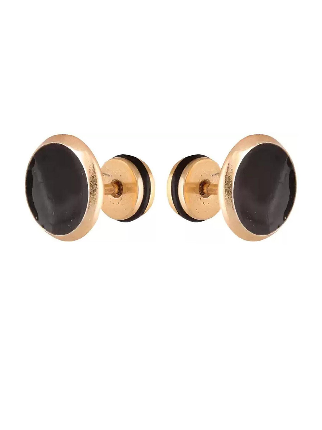 

Crazy Fashion Unisex Stainless Steel Circular Studs, Gold