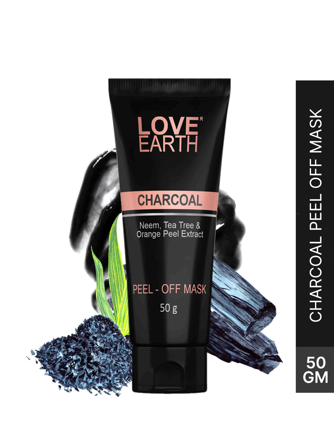 LOVE EARTH Charcoal Peel Off Mask with Neem & Tea Tree - 50 g