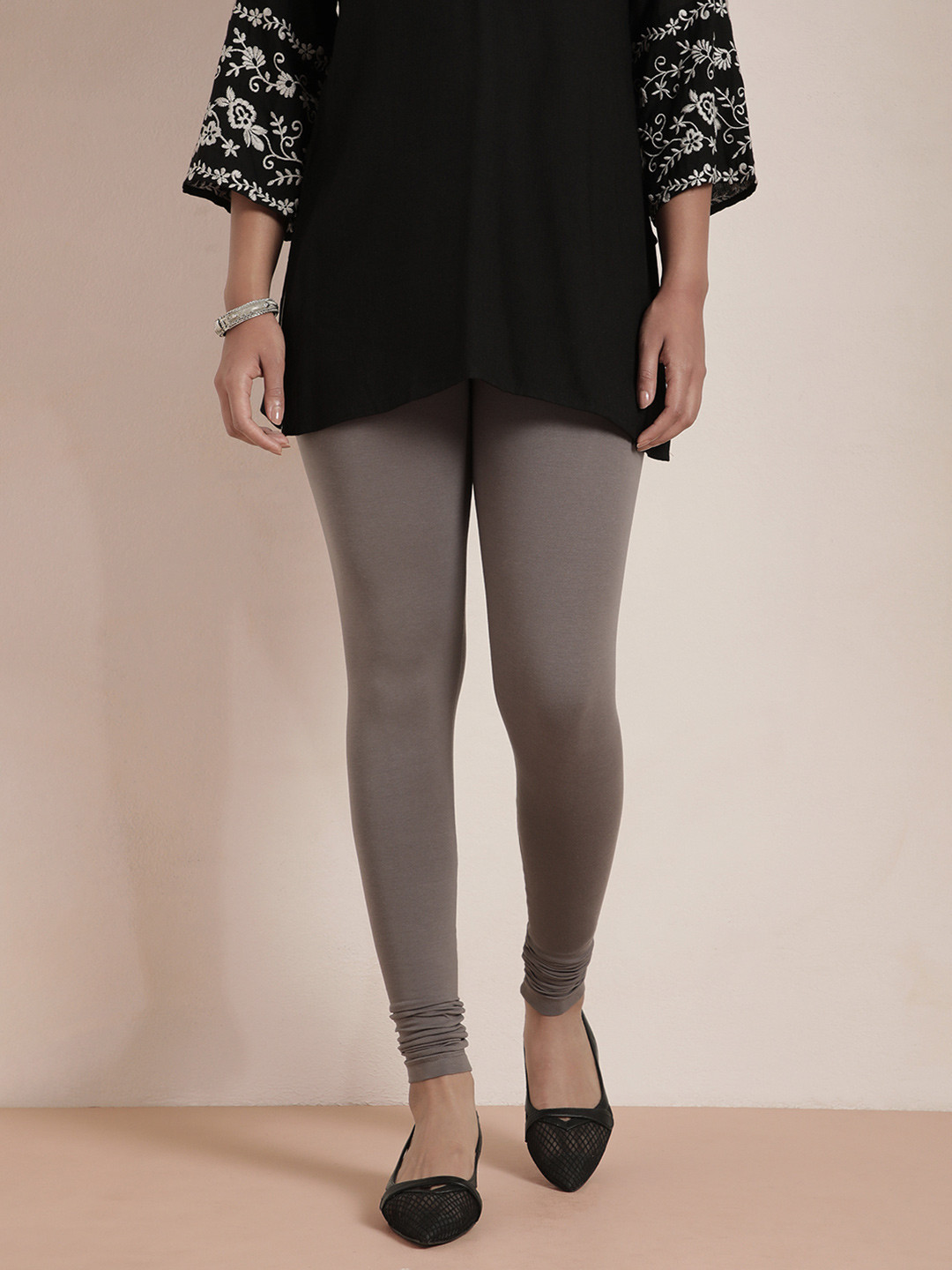 TWIN BIRDS Women Brown Solid Churidar-Length Leggings