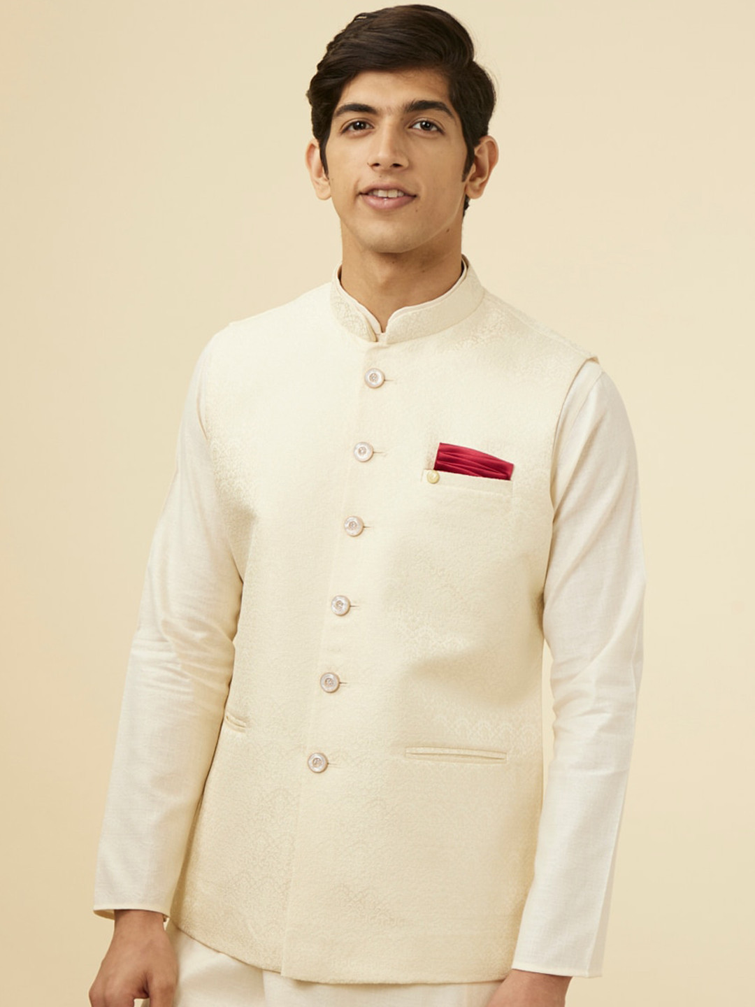 Manyavar Ethnic Motifs Woven Design Nehru Jackets