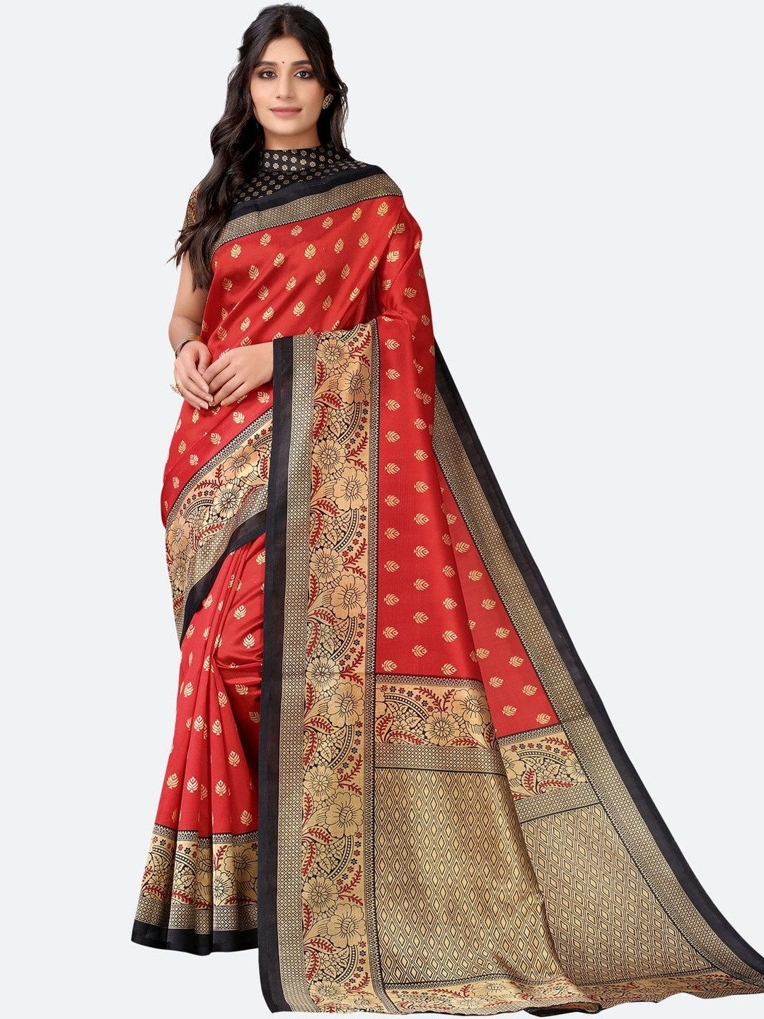 SANISA Ethnic Motifs Zari Silk Blend Designer Saree