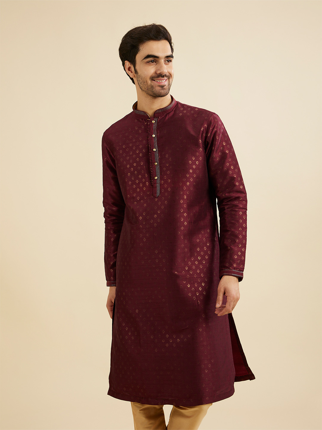 Manyavar Men Ethnic Motifs Printed Kurta with Pyjama
