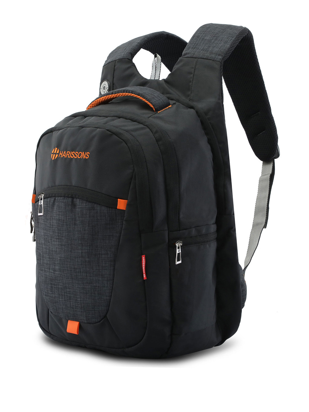 Harissons Delta Unisex Black & Orange 39L Water Resistant Laptop Backpack
