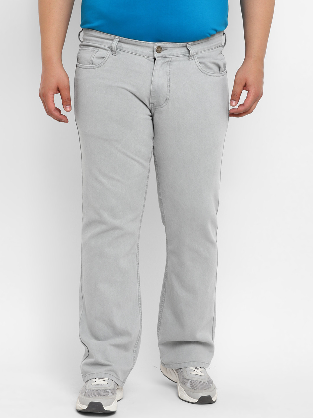Urbano Plus Men Mid-Rise Clean Look Stretchable Bootcut Jeans