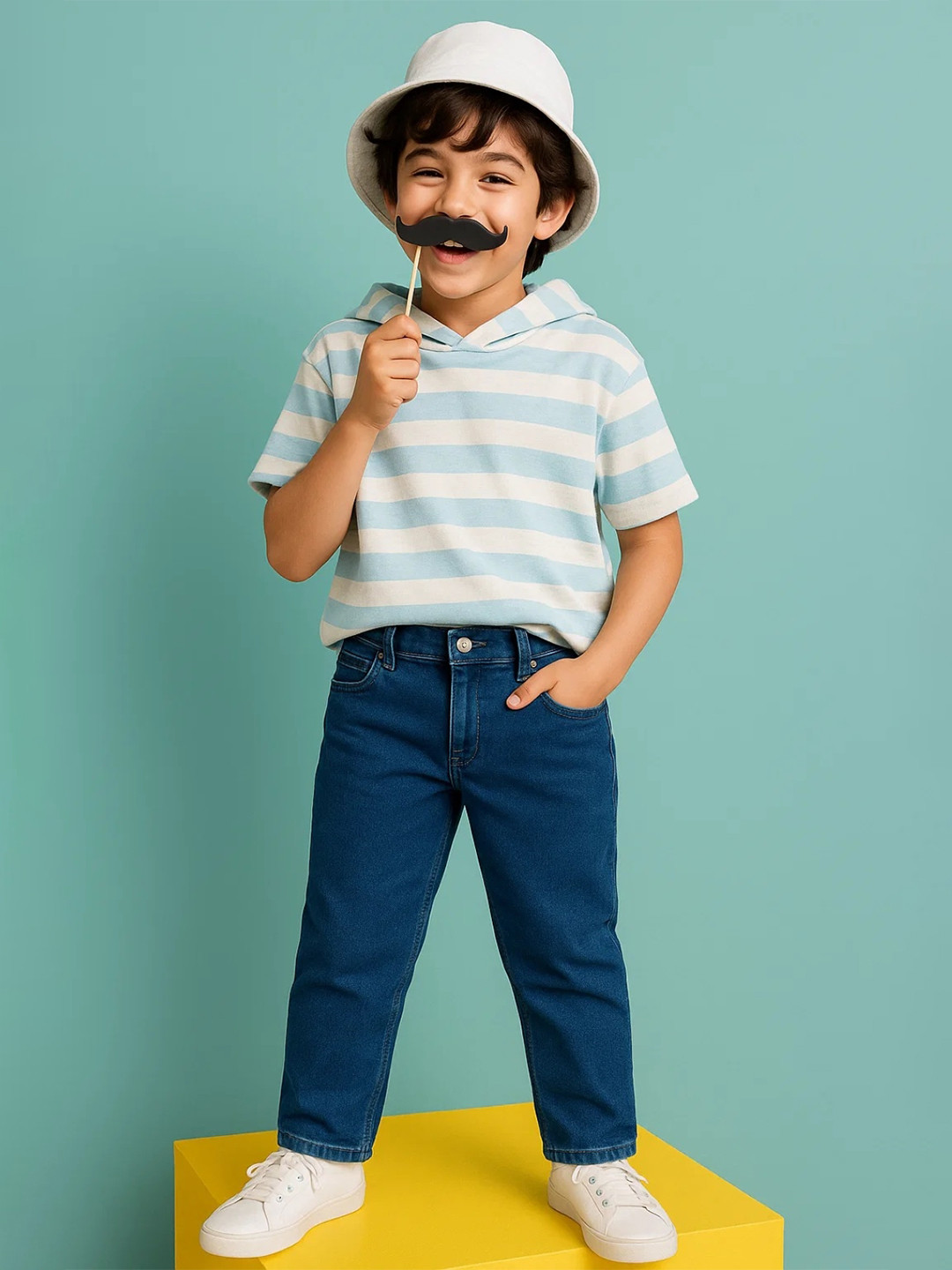 TALES & STORIES Boys Blue Slim Fit Stretchable Jeans