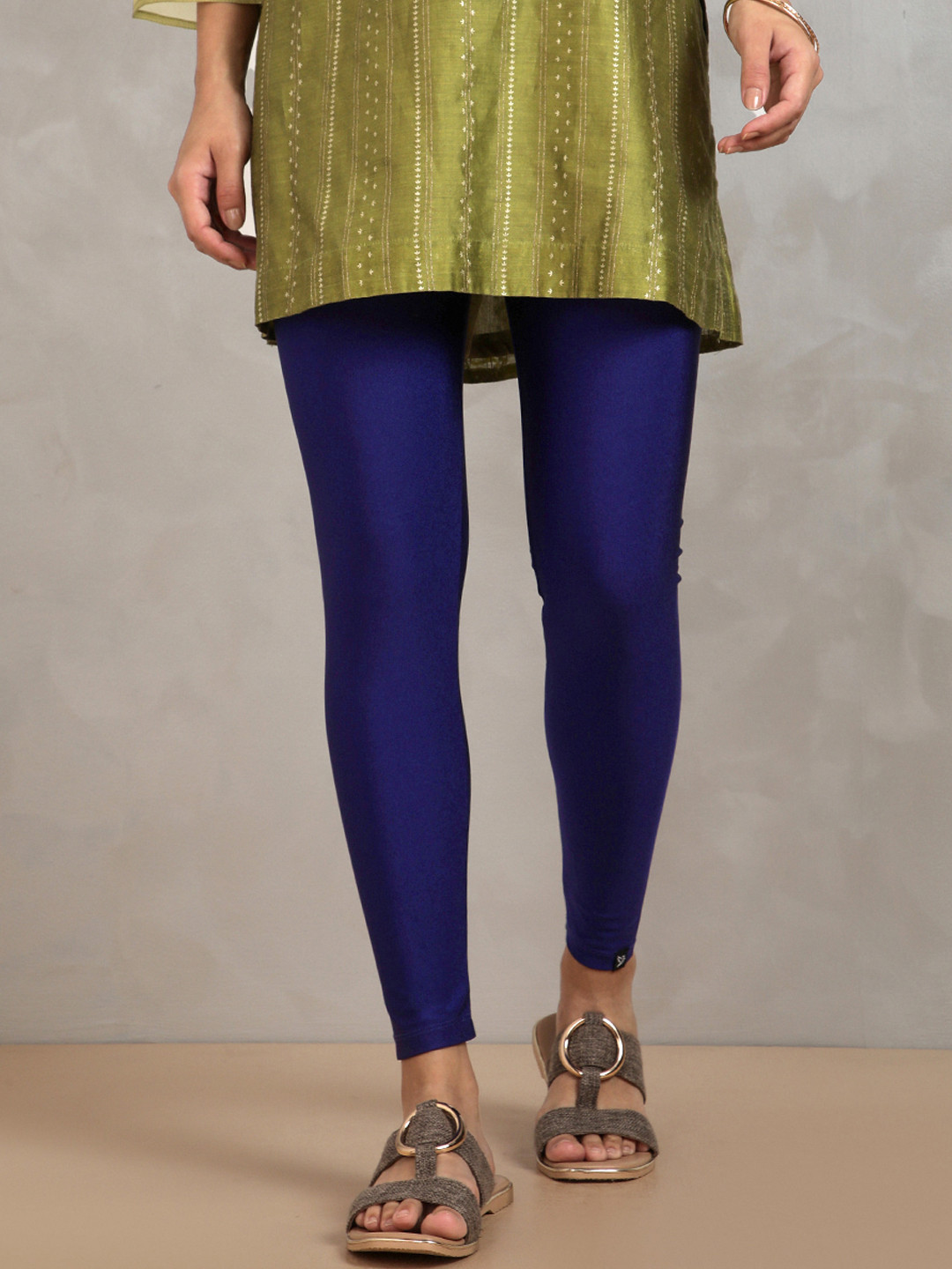 TWIN BIRDS Women Ankle-Length Shimmer Leggings