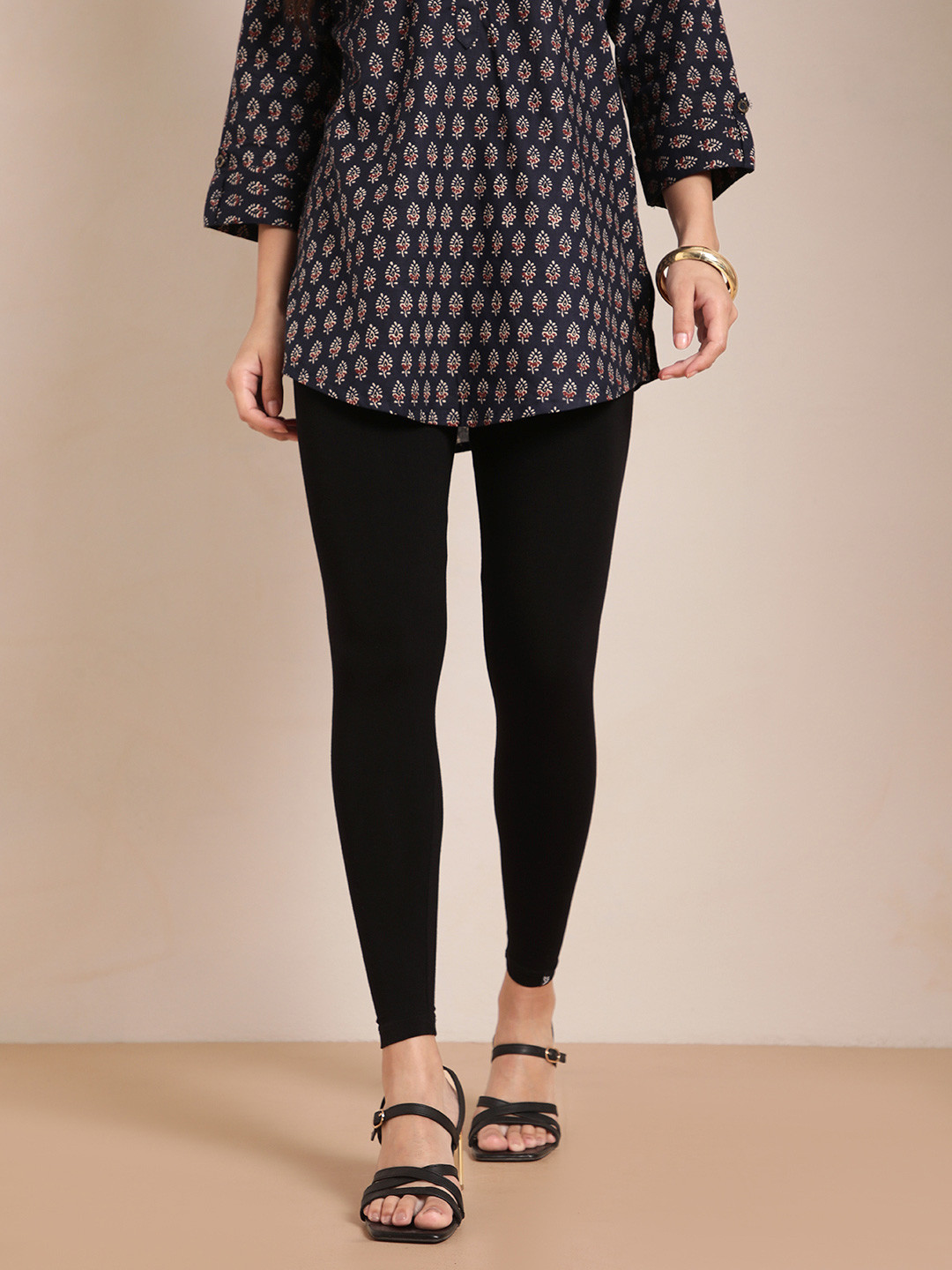 TWIN BIRDS Women Black Solid Ankle-Length Leggings