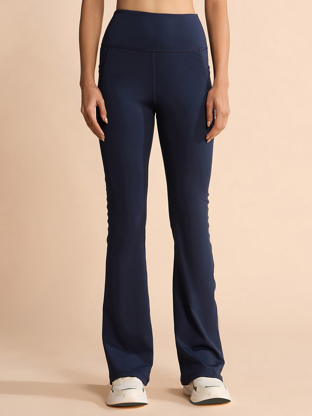 KICA Women Stretchable Flared Pants With Pockets