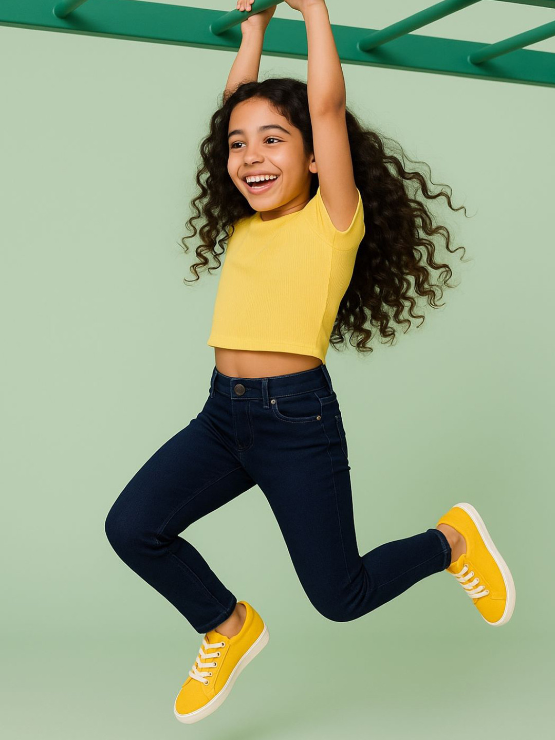TALES & STORIES Girls Blue Slim Fit Stretchable Denim Jeans