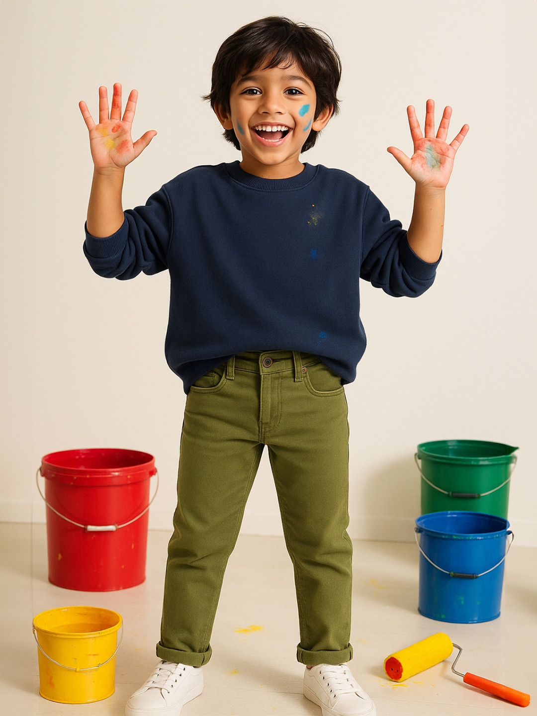 TALES & STORIES Boys Slim Fit Light Fade Jeans