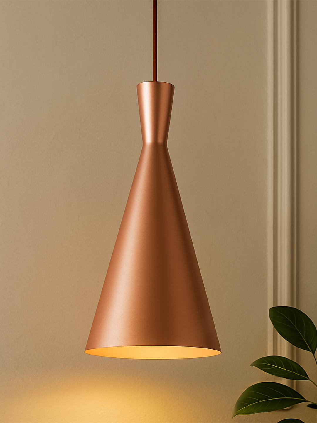 Homesake Copper-Toned Solid Handcrafted Hanging Light