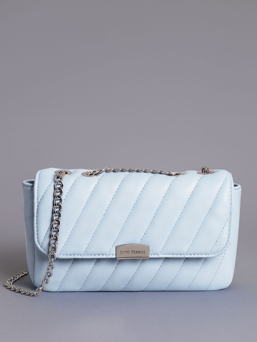 Lino Perros Structured Sling Bag with Quilted Detail
