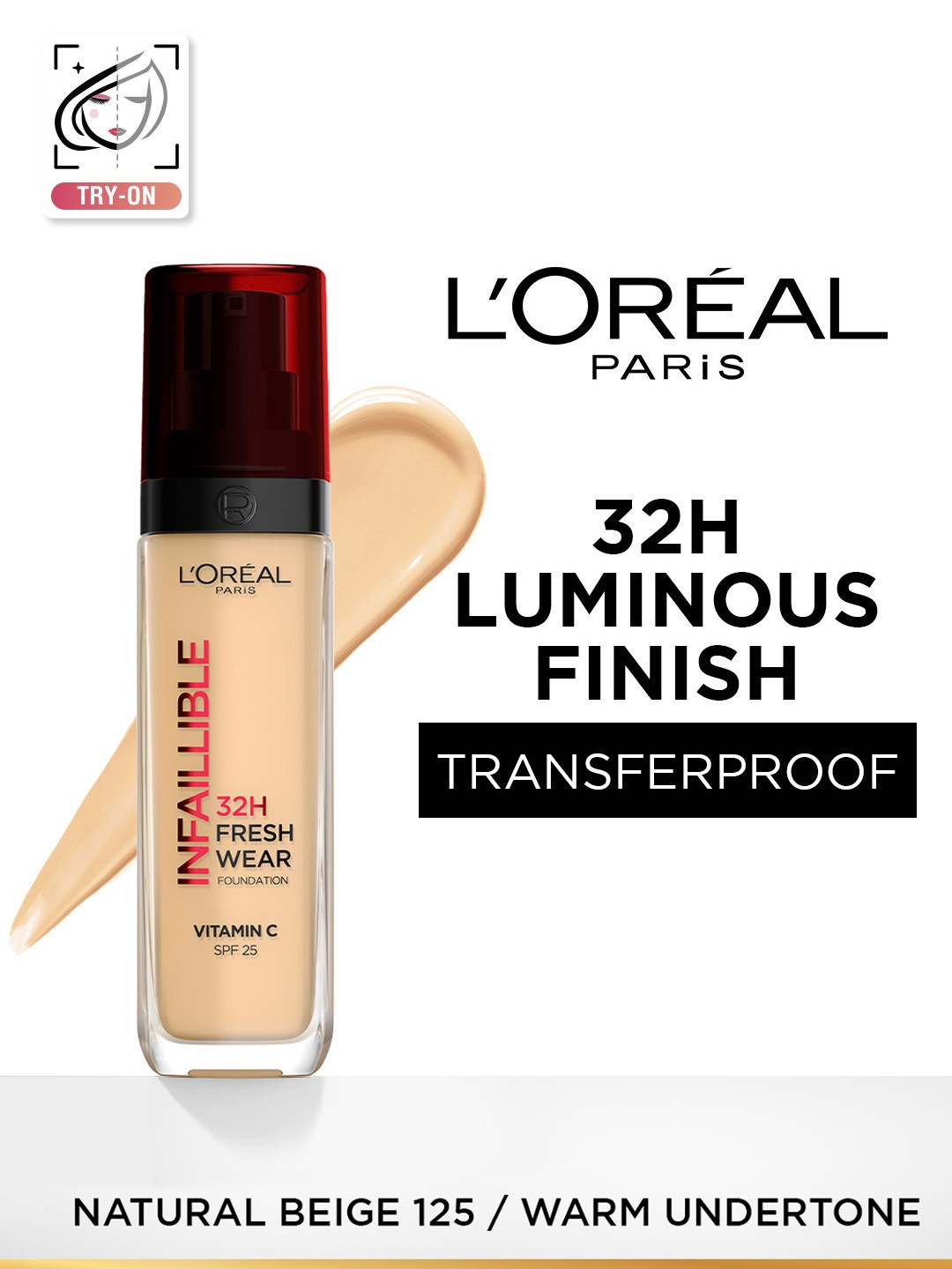 LOreal Paris Infallible 32H Fresh Wear Foundation 30ml - Natural Beige 125