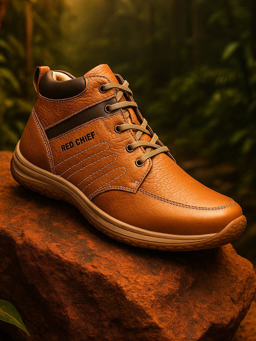 Red Chief Men ElephantTan Leather Casual Boots