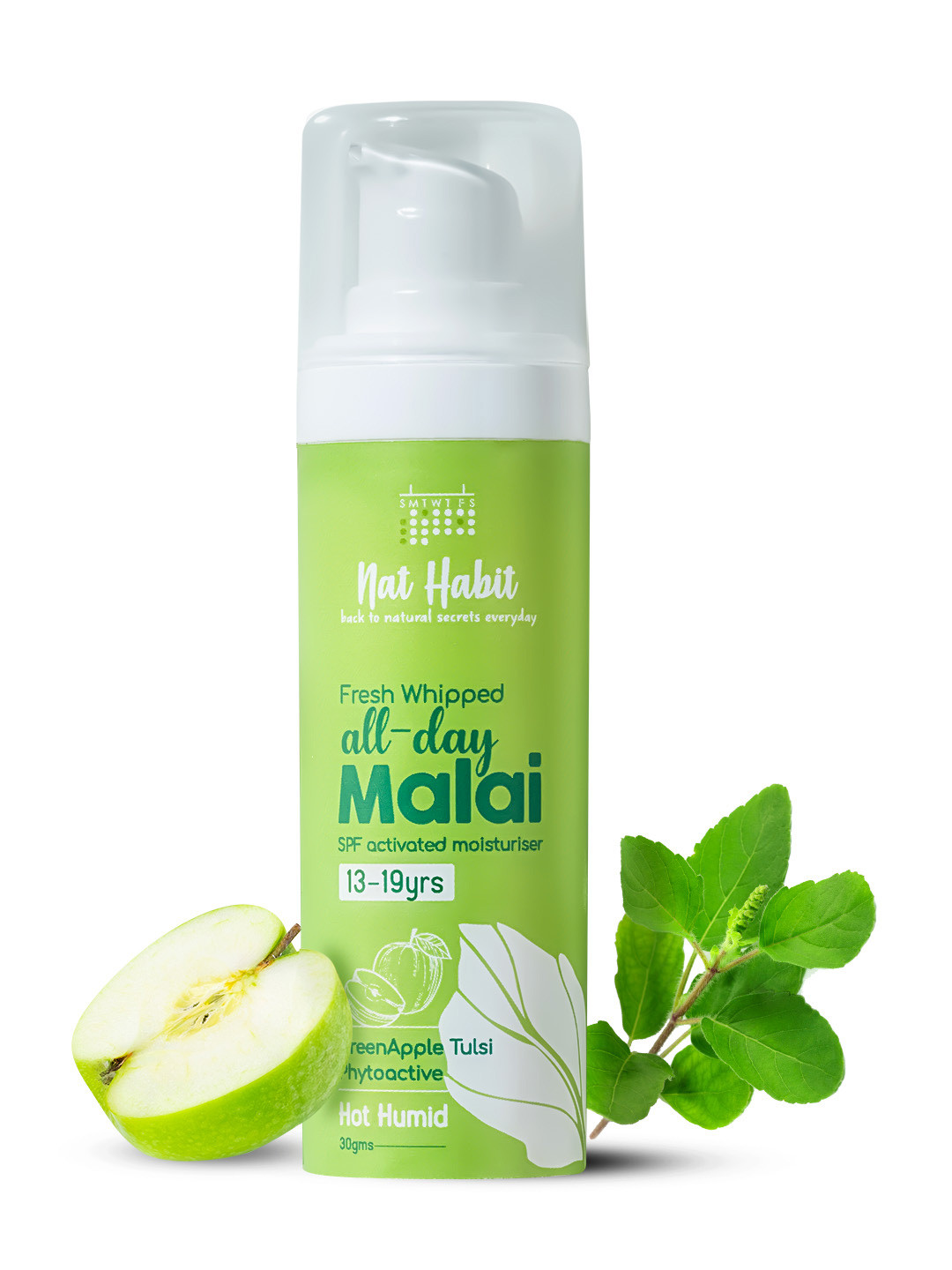 Nat Habit Fresh Whipped All Day Malai Moisturizer with Green Apple Tulsi - 30 g