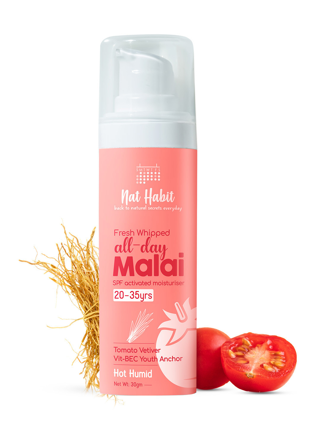 Nat Habit Fresh Whipped All Day Malai Moisturizer with Tomato Vetiver - 30 g