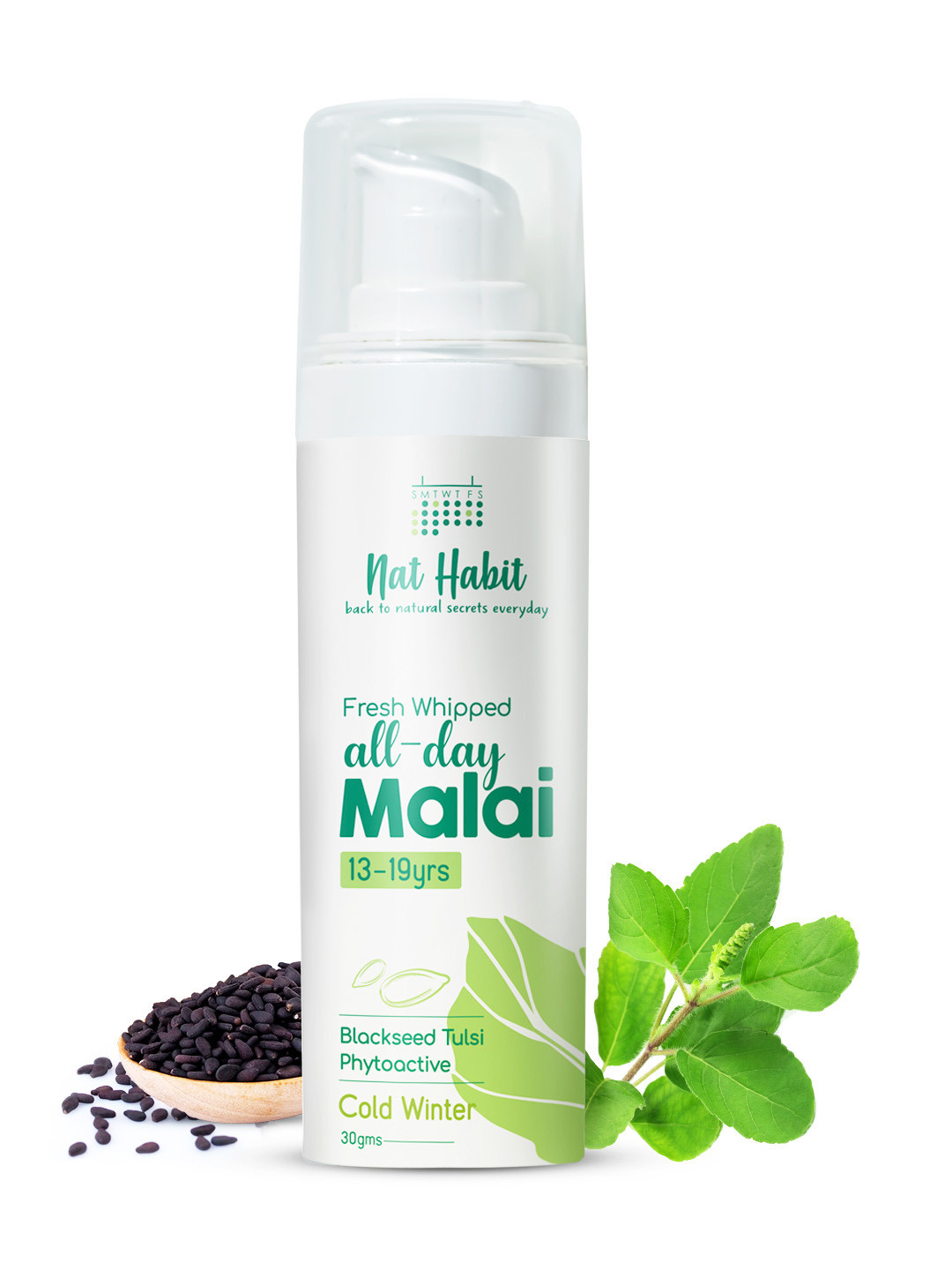 Nat Habit Fresh Whipped All Day Malai Moisturizer with Blackseed & Tulsi - 30 g