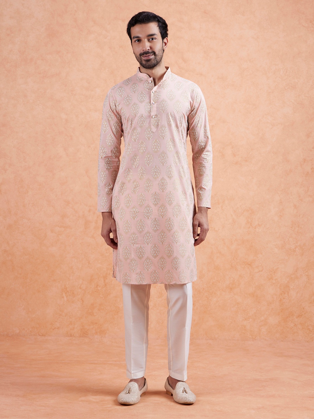 KISAH Men Printed Regular Fit Ethnic Motifs Kurta