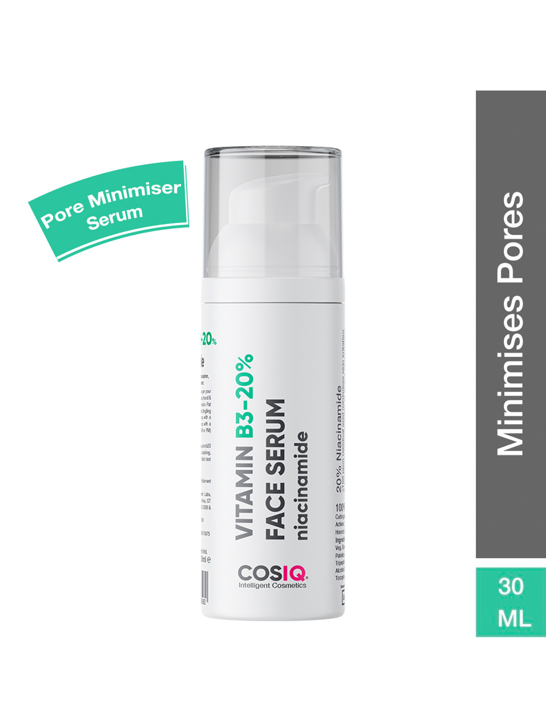 CosIQ Niacinamide Vitamin B3-20% Face Serum 30 ml