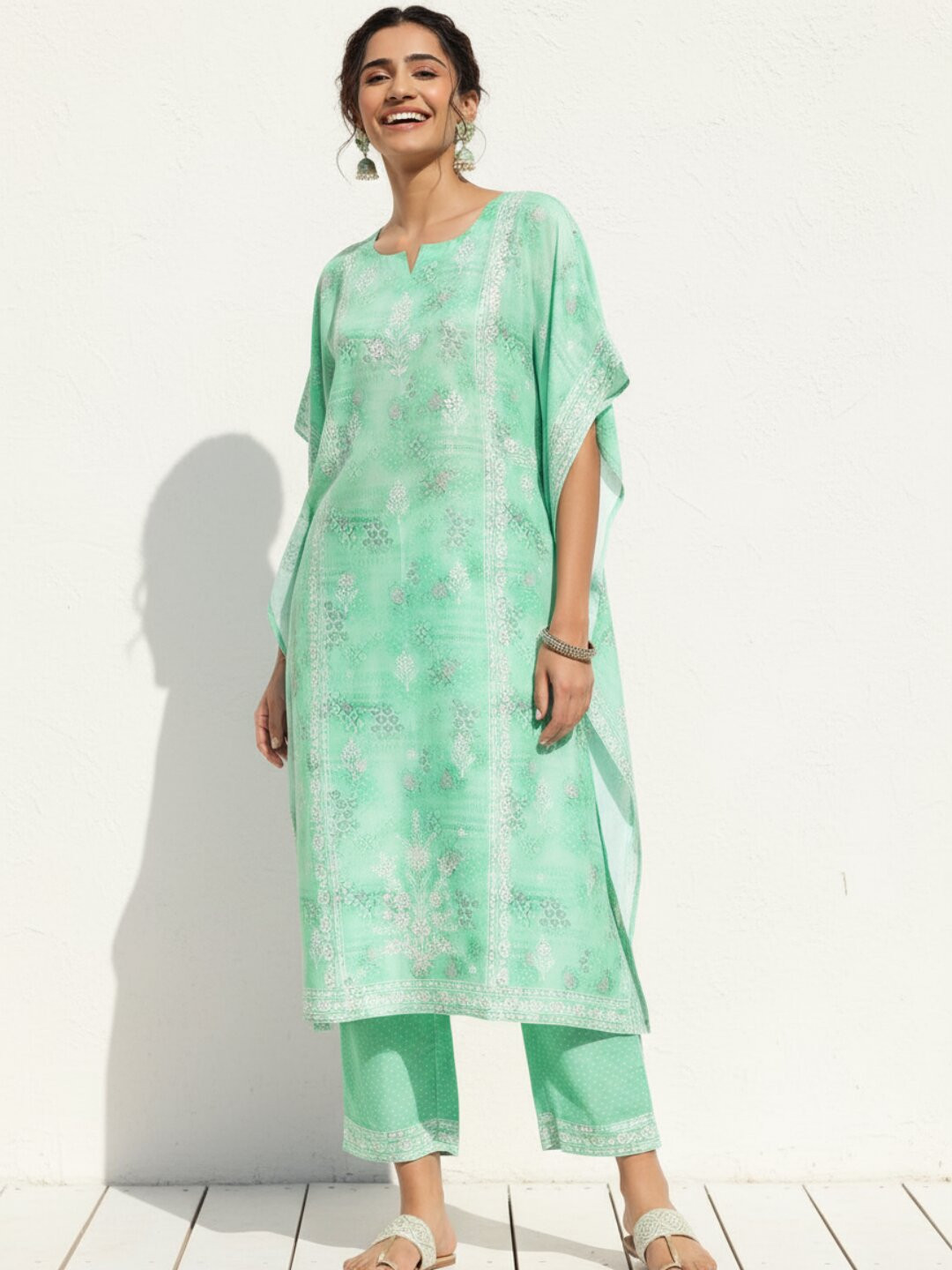 Gerua By Libas Ethnic Motifs Printed Regular Kurta with Trousers