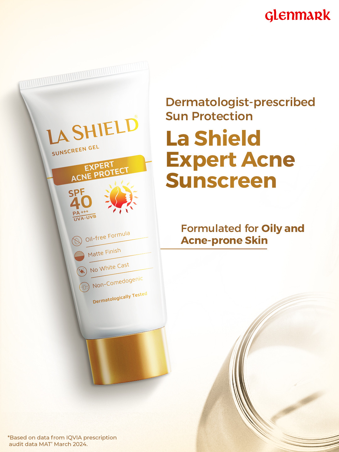 La Shield Anti-Acne Oil Free SPF 40+ & PA+++ Sunscreen Gel - 50g