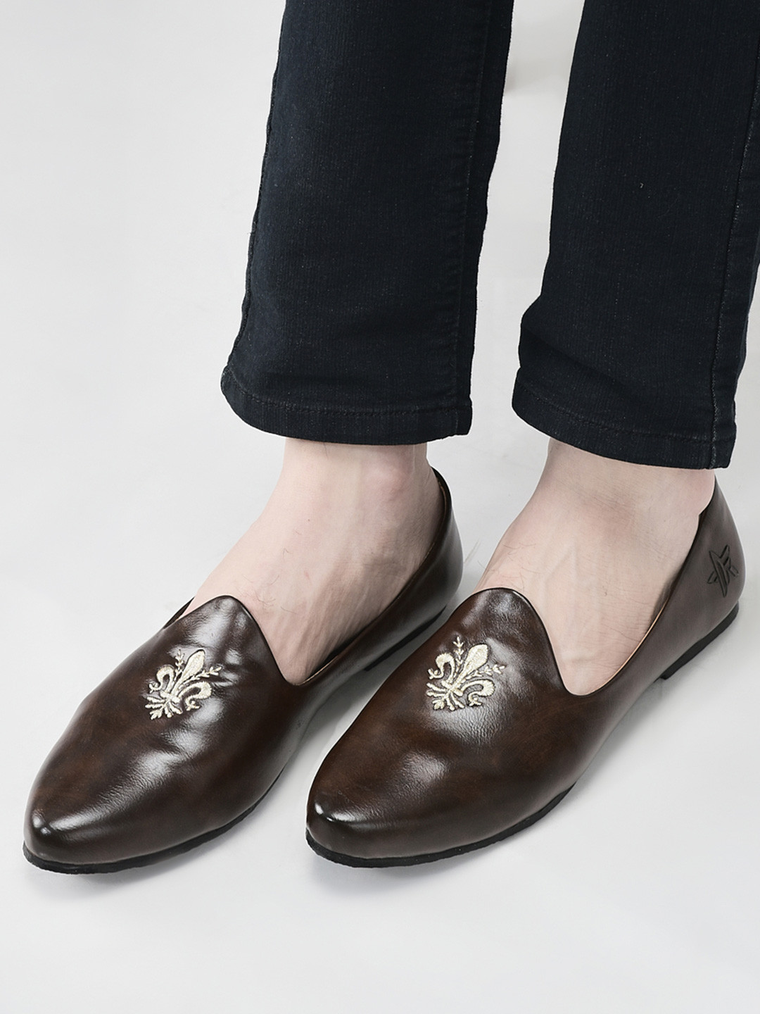 FAUSTO Men Brown Mojaris