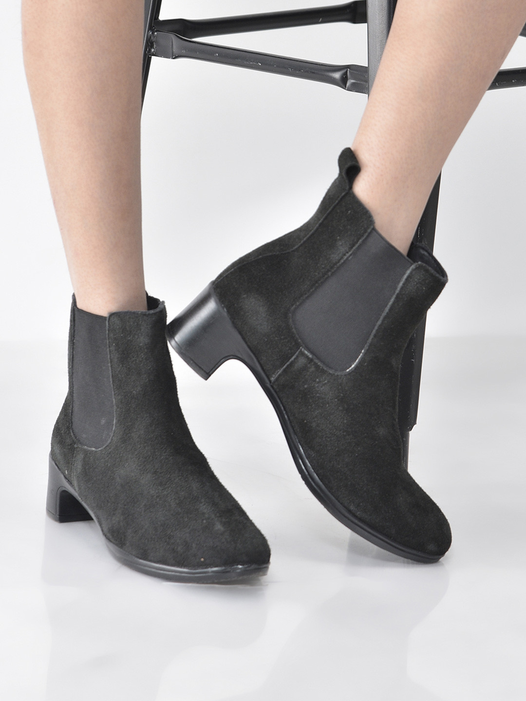 FAUSTO Women Mid-Top Chelsea Boots