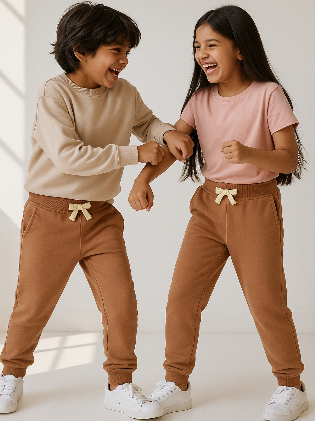TALES & STORIES Kids Mid-Rise Cotton Joggers