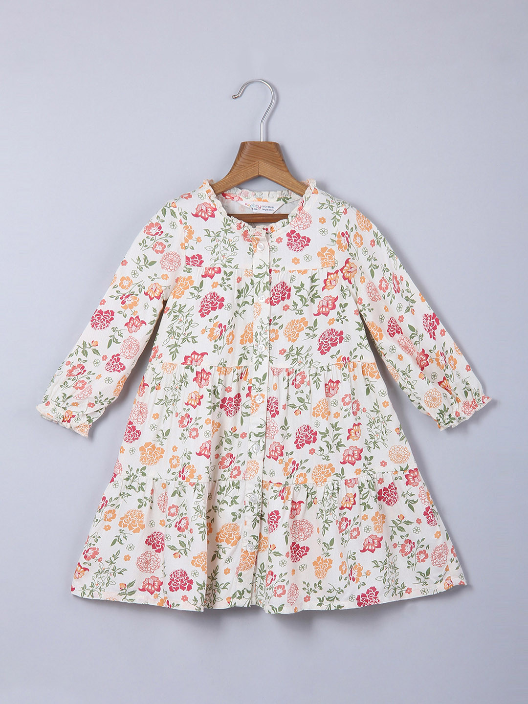 

Beebay White Floral A-Line Dress
