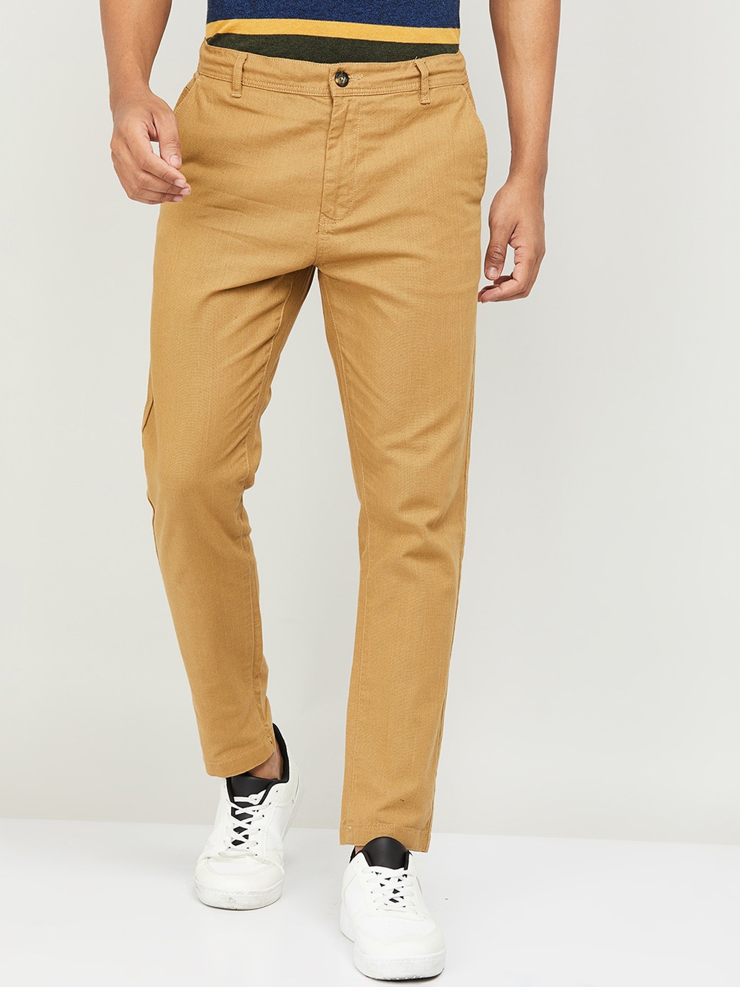 

Fame Forever by Lifestyle Men Khaki Slim Fit Cotton Trouser