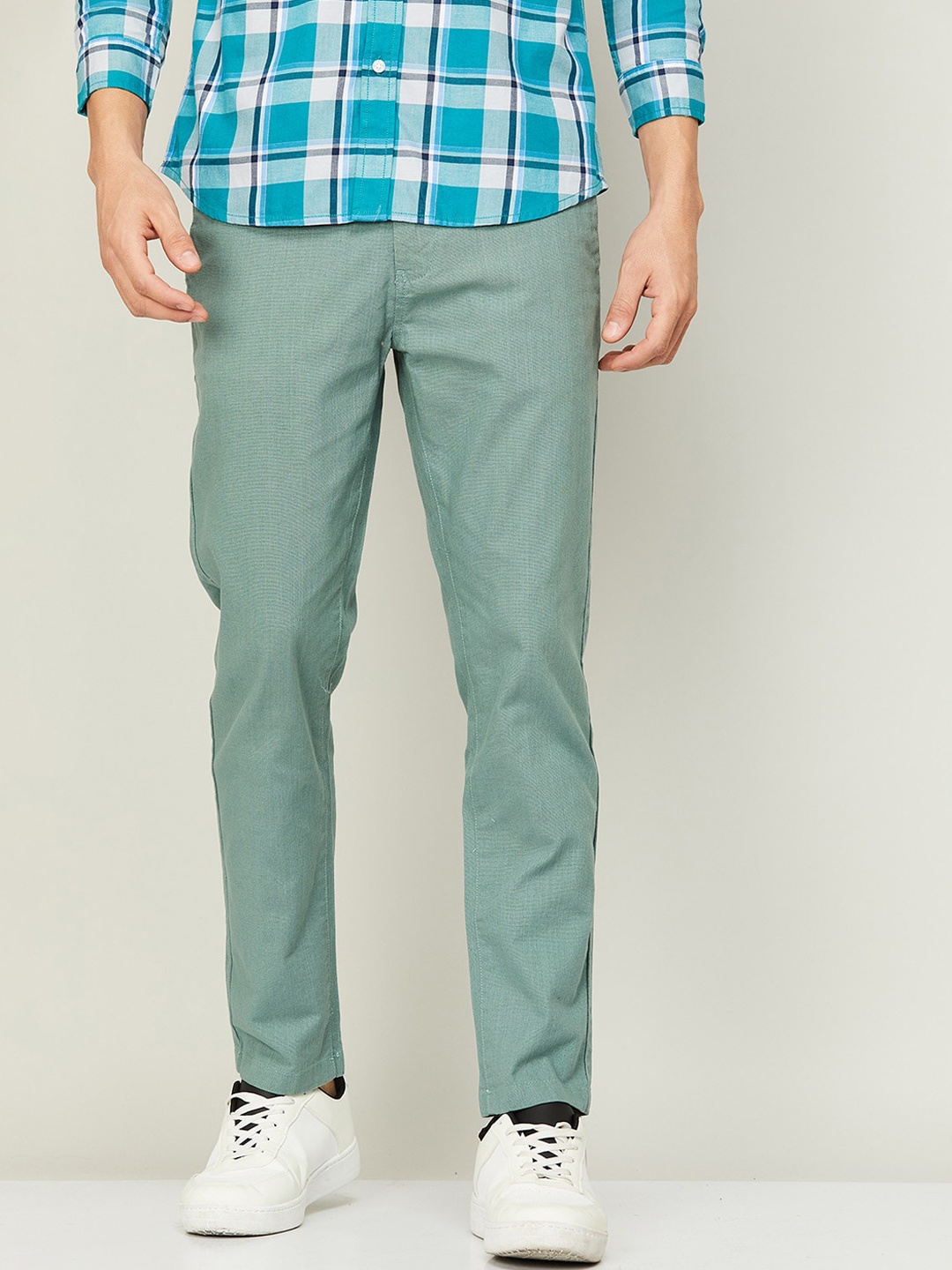 

Fame Forever by Lifestyle Men Green Chinos Trousers