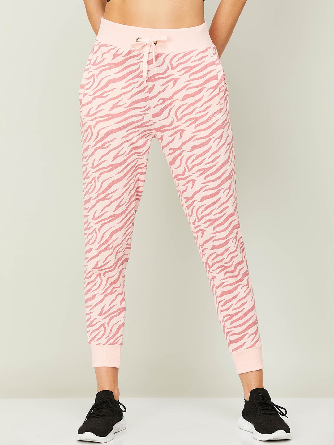 

Kappa Women Pink Joggers Drawstring Cropped Trousers