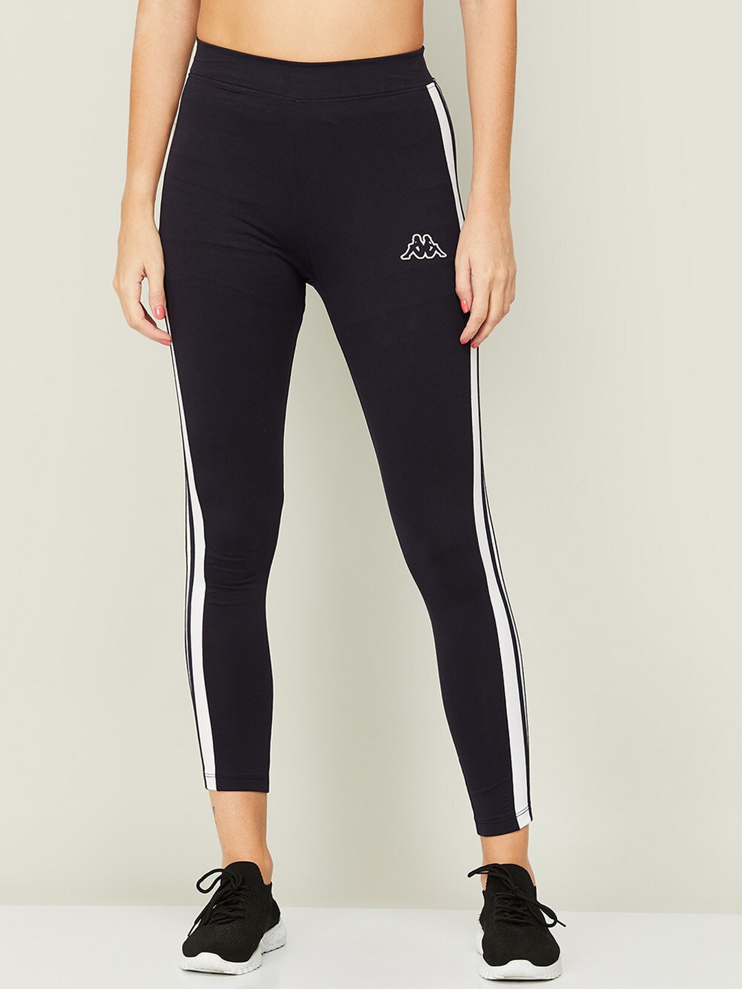

Kappa Women Navy Blue Solid Cotton Tights