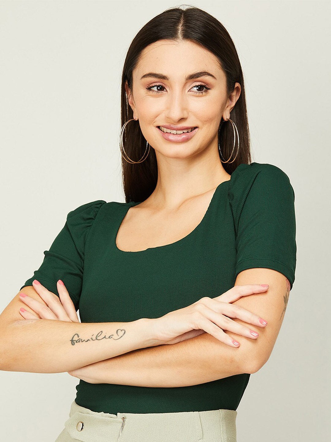 

CODE by Lifestyle Women Green Solid Top