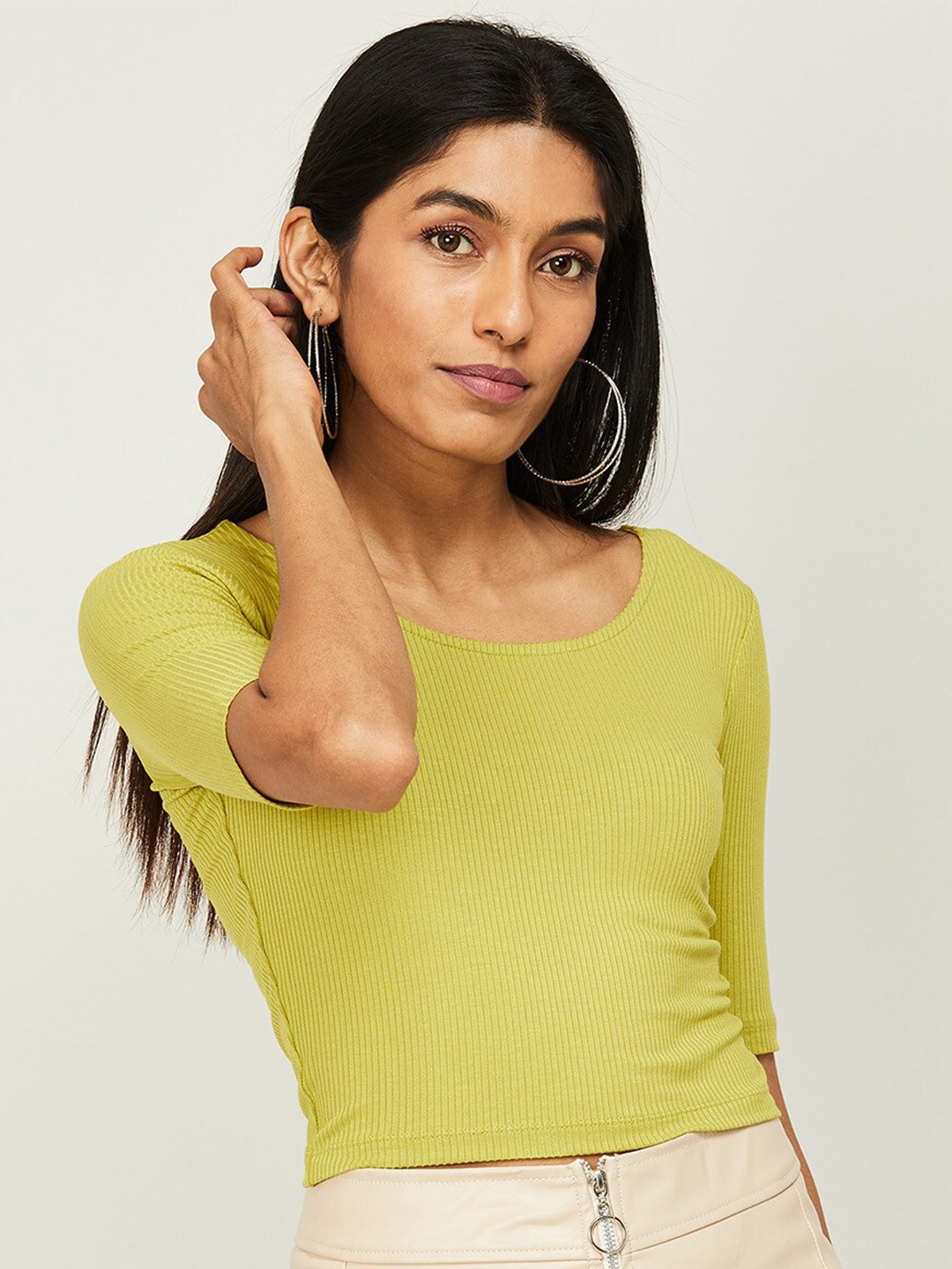 

Ginger by Lifestyle Lime Green Crop Top