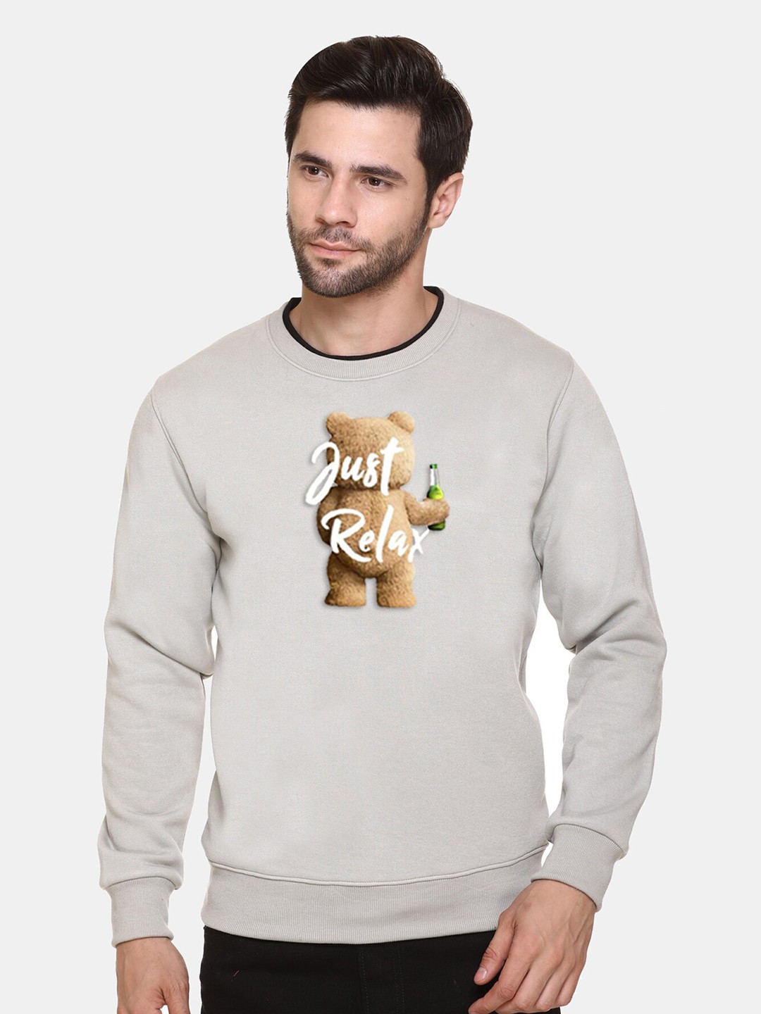 

Obaan Men Grey Sweatshirt