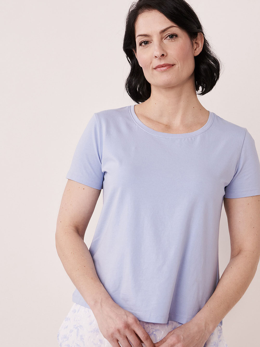 

La Vie en Rose Women Blue Solid Lounge Tshirt
