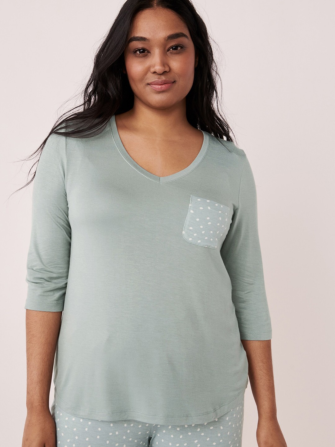 

La Vie en Rose Women Blue Solid Lounge T-shirts