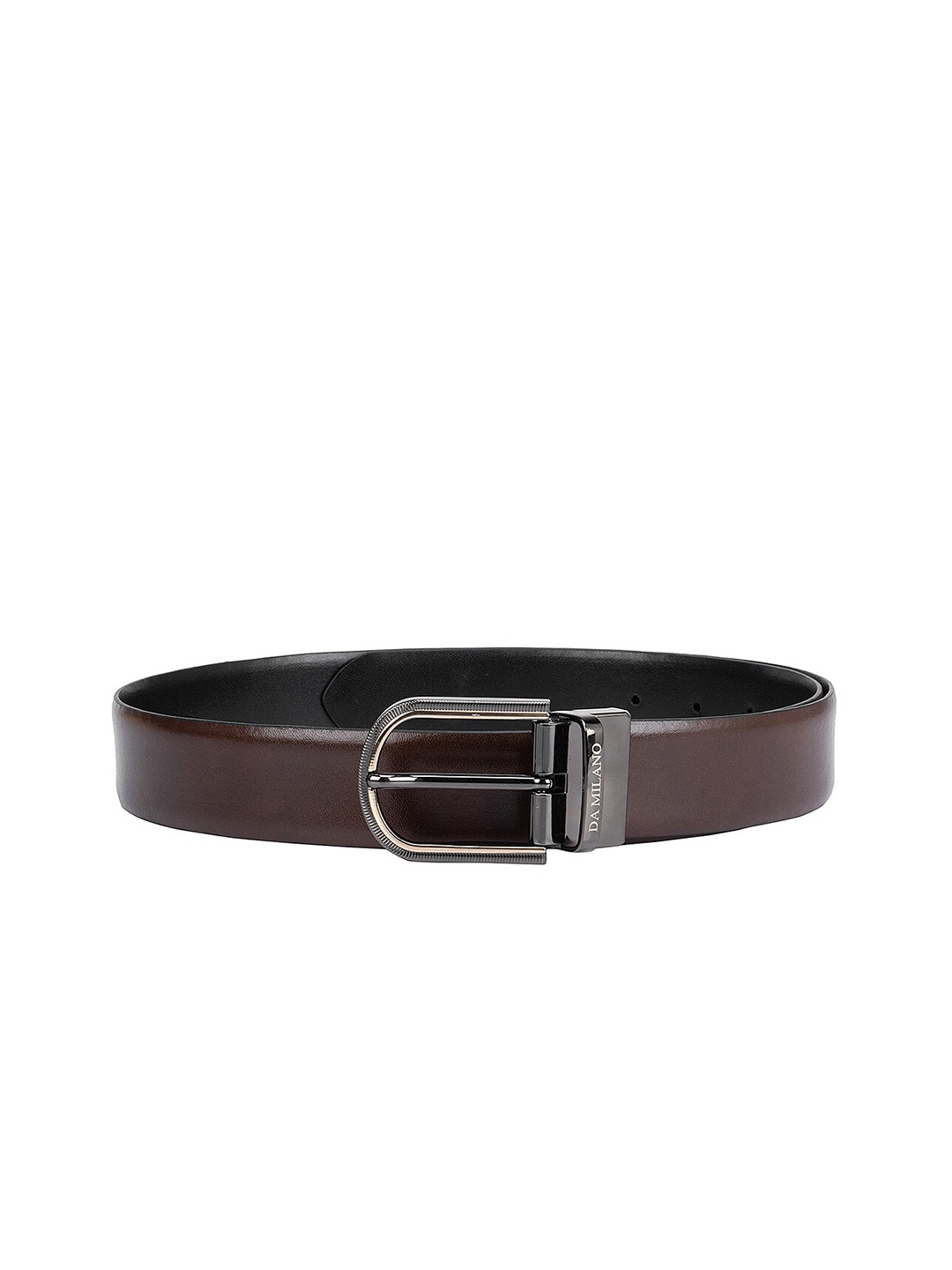 

Da Milano Men Brown Textured Leather Formal Belt