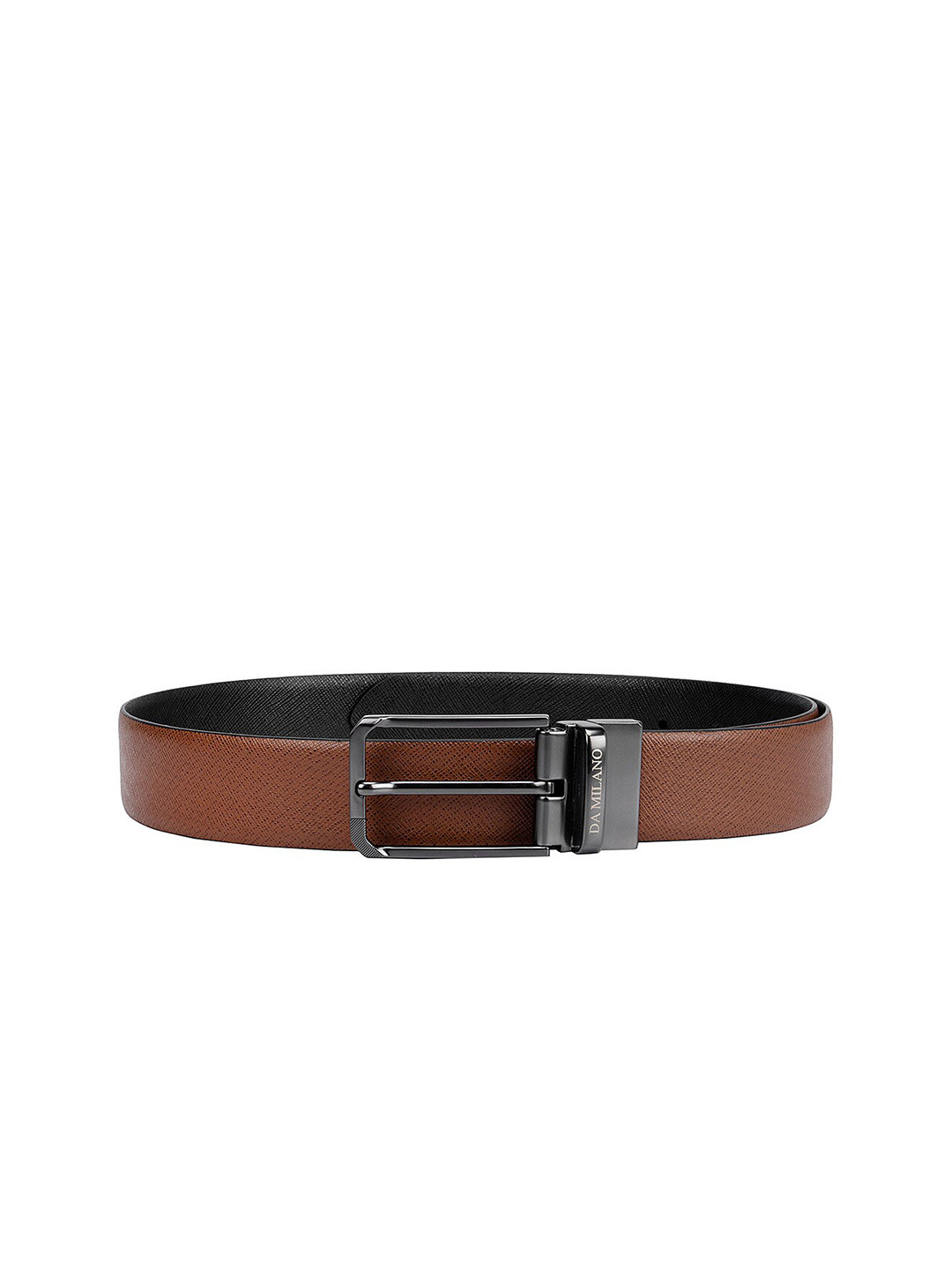 

Da Milano Men Brown Textured Leather Formal Belt