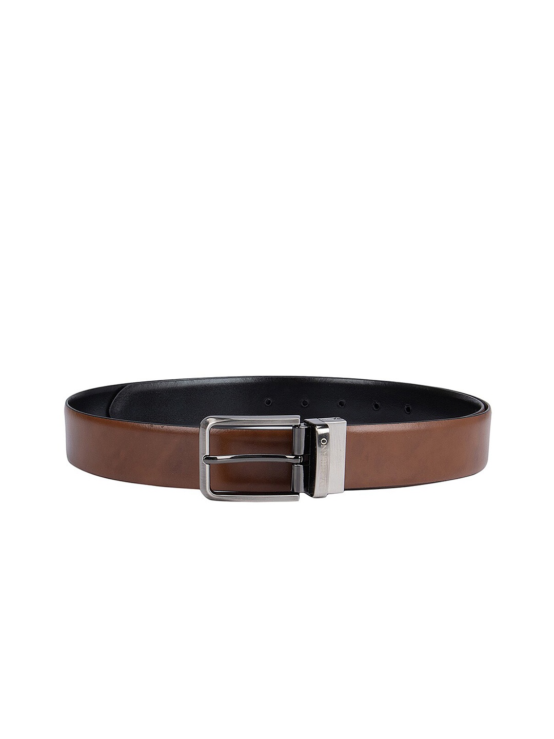 

Da Milano Men Brown Textured Leather Formal Belt