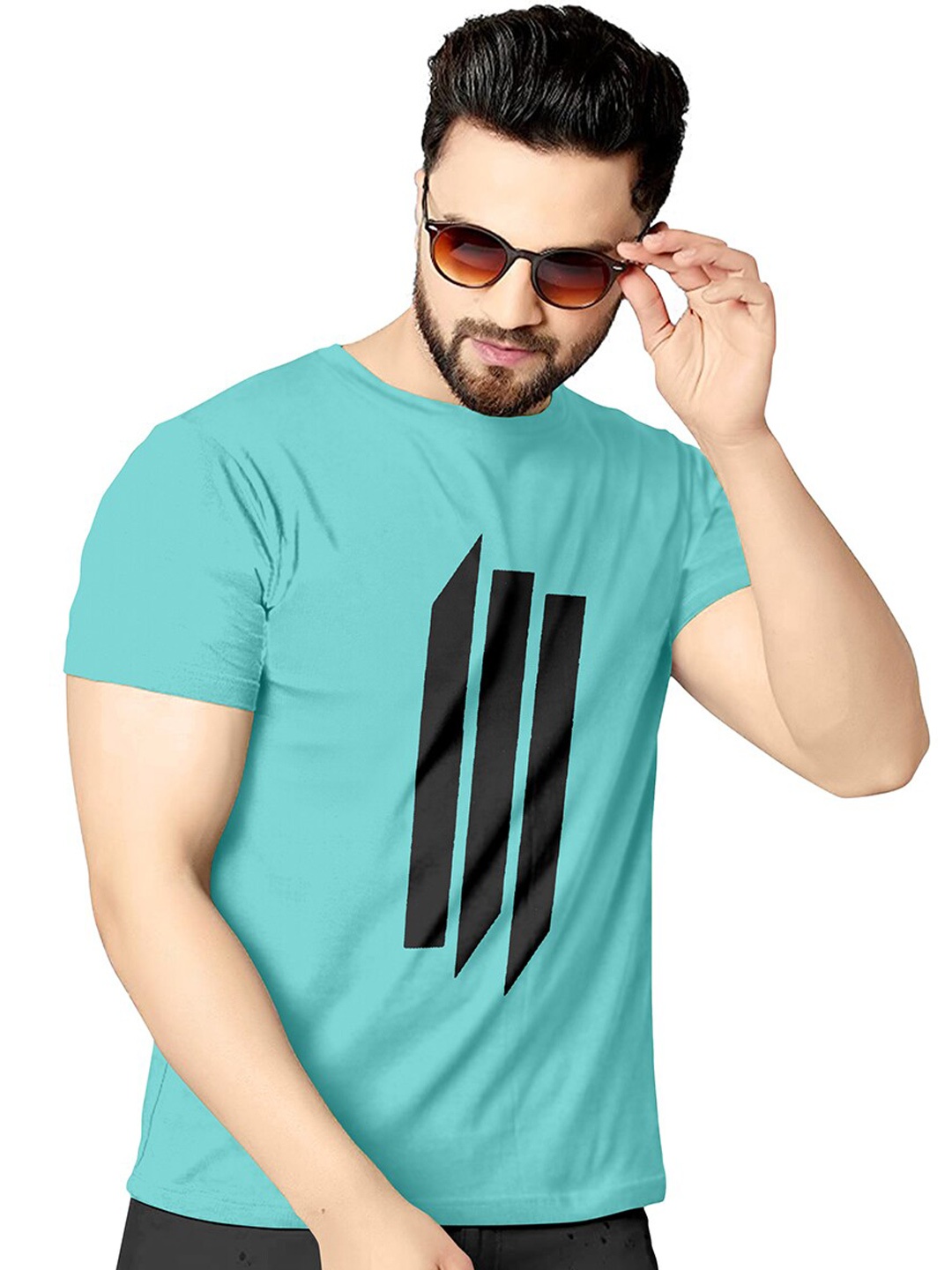 

KAJARU Men Green Printed T-shirt
